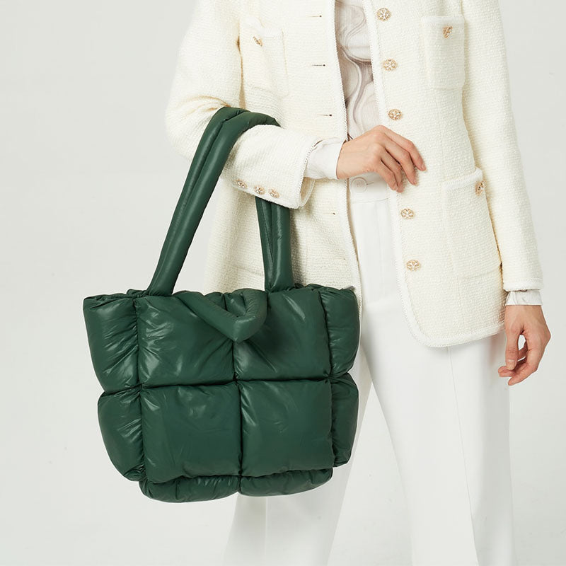 Sophia Quilted Oversized Puffer Tote Bag | Padded Tote Bag