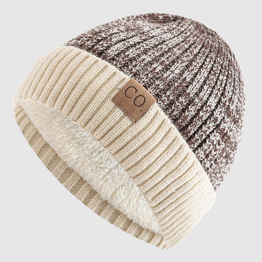 Leo Snug Fit Beanie | Marled Ribbed Lined Beanie