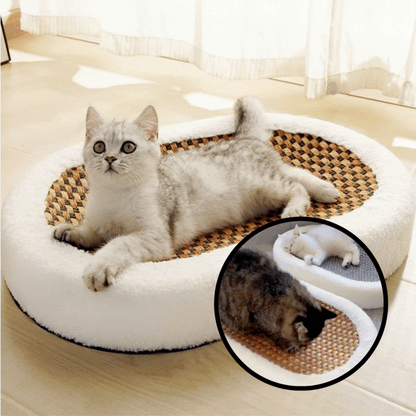 50% off | Cat Scratch Lounge™ - Plush cat bed with scratchable surface