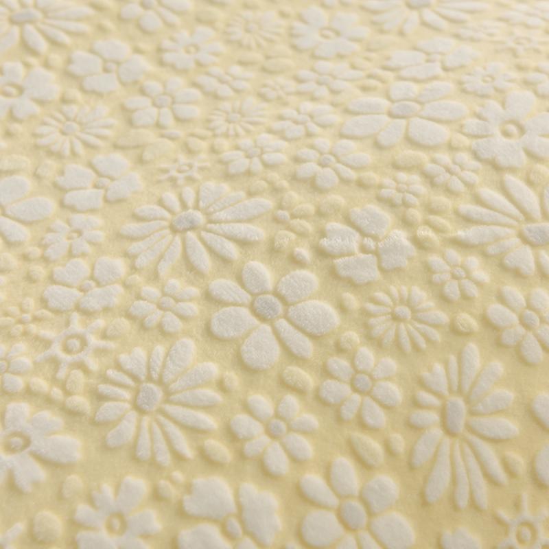 Velvet Floral Bed Sheet Set With Ruffled Skirt