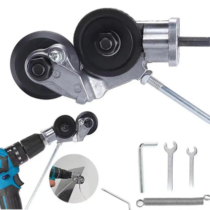 Metal cutting attachment for drills - precise cuts without reworking