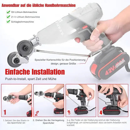 Metal cutting attachment for drills - precise cuts without reworking