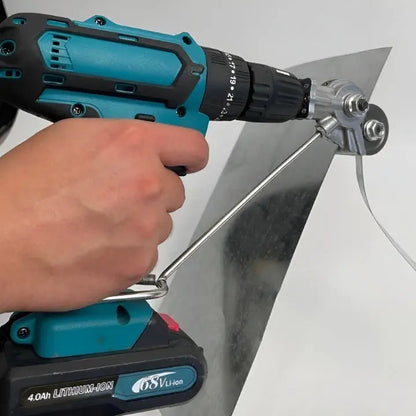 Metal cutting attachment for drills - precise cuts without reworking