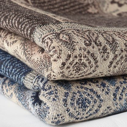 Stella Oversized Scarf | Jacquard Pattern Fringed Scarf