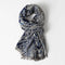Stella Oversized Scarf | Jacquard Pattern Fringed Scarf