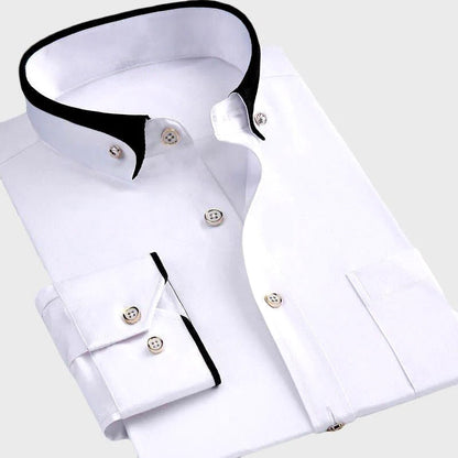 Joshua Slim Fit Dress Shirt | Collared Long Sleeve Dress Shirt