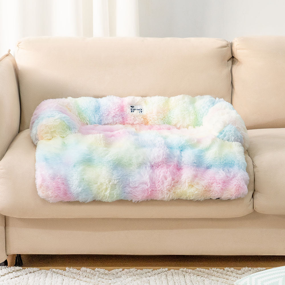 Pet Sofa Protector With Plush Fabric and Non-Slip Backing