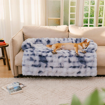Pet Sofa Protector With Plush Fabric and Non-Slip Backing