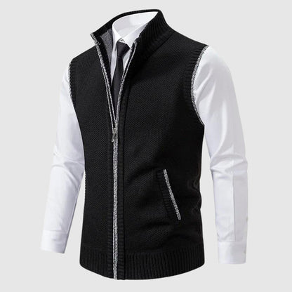 François Blanchet Zip-Up Sweater Vest | Cozy Knit Layer