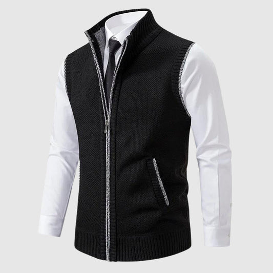 François Blanchet Zip-Up Sweater Vest | Cozy Knit Layer