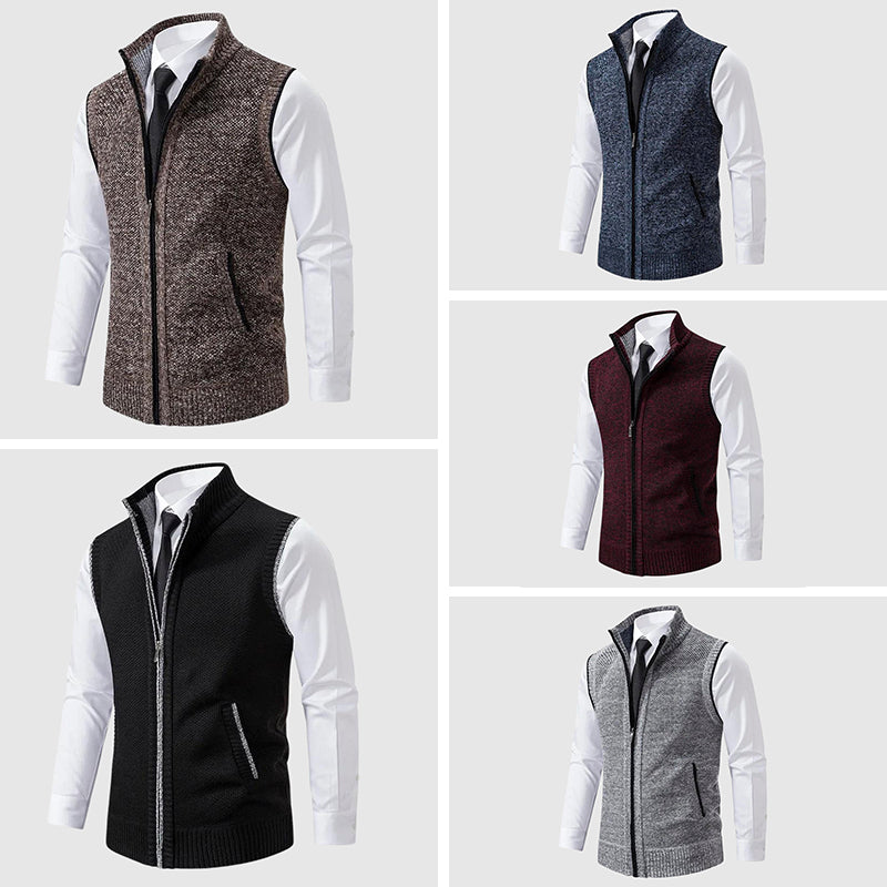 François Blanchet Zip-Up Sweater Vest | Cozy Knit Layer