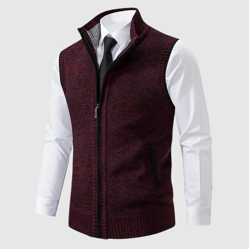 François Blanchet Zip-Up Sweater Vest | Cozy Knit Layer