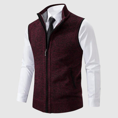 François Blanchet Zip-Up Sweater Vest | Cozy Knit Layer