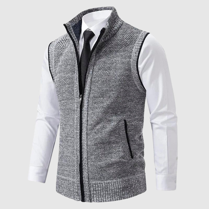 François Blanchet Zip-Up Sweater Vest | Cozy Knit Layer