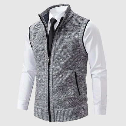 François Blanchet Zip-Up Sweater Vest | Cozy Knit Layer
