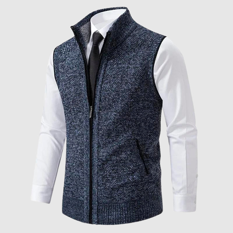 François Blanchet Zip-Up Sweater Vest | Cozy Knit Layer