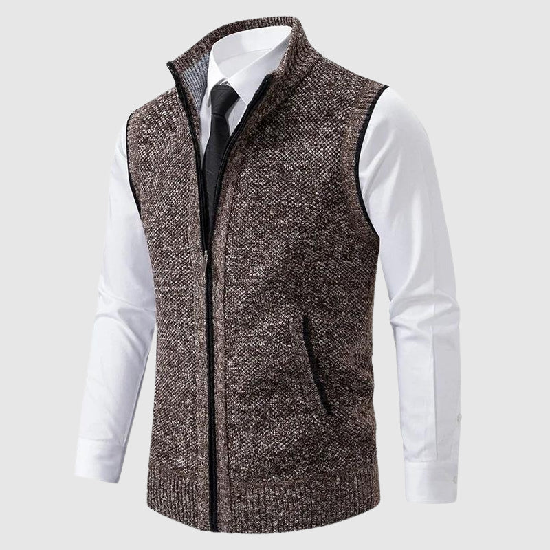 François Blanchet Zip-Up Sweater Vest | Cozy Knit Layer