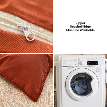 Modern Cotton Bedding Set With Leaf Pattern