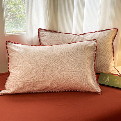 Modern Cotton Bedding Set With Leaf Pattern