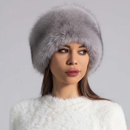 Rosie Furry Open-Top Fur Headband | Round Winter Hair Band