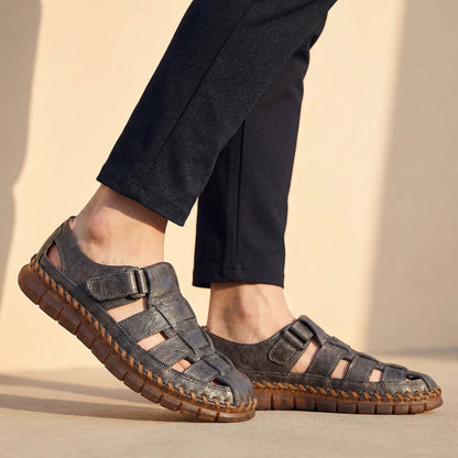 Refined Fisherman Sandals with Woven Lattice Upper and Adjustable Strap