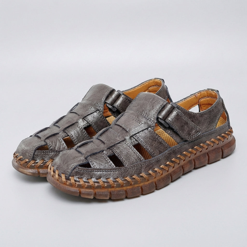Refined Fisherman Sandals with Woven Lattice Upper and Adjustable Strap