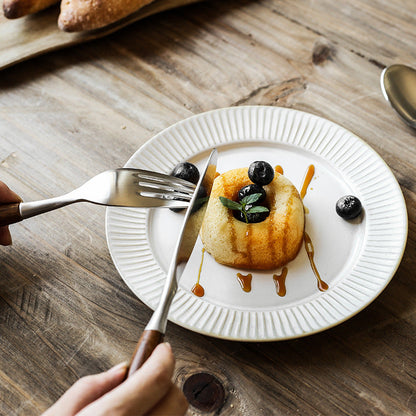 Japanese Style Wood Handle Flatware Set