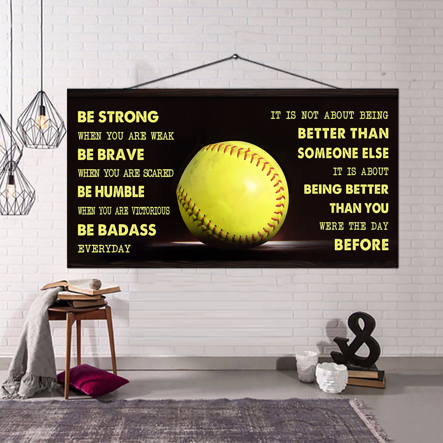 CourtKings™ Motivation Poster | It Is Not About Being Better Than Someone Else - Be Strong When You Are Weak