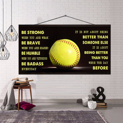 CourtKings™ Motivation Poster | It Is Not About Being Better Than Someone Else - Be Strong When You Are Weak