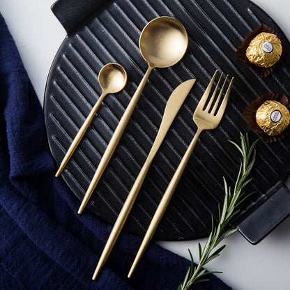 Matte Gold Flatware Set
