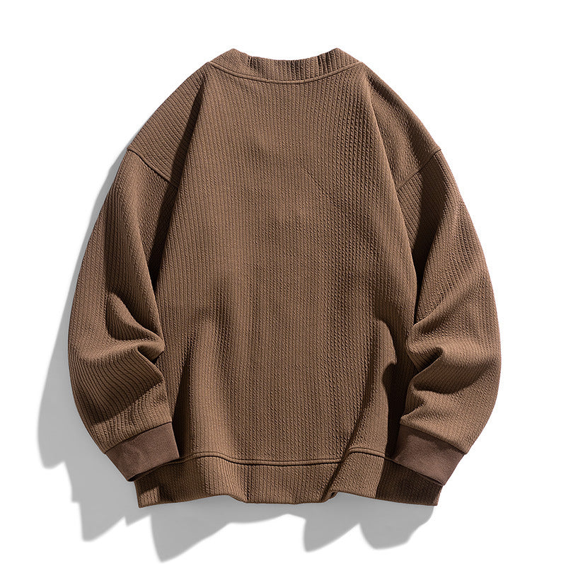 Theodore Relaxed Fit Zip-Up Cardigan | Textured Pockets Zip-Up Cardigan