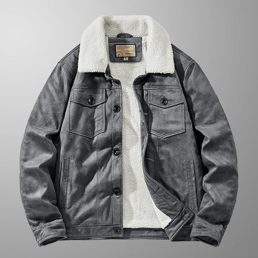 Luke  Regular Fit Sherpa Jacket | Collared Button Front Sherpa Jacket