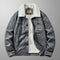 Luke  Regular Fit Sherpa Jacket | Collared Button Front Sherpa Jacket