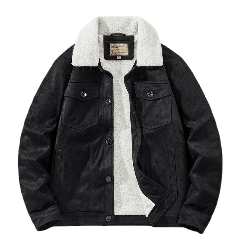 Luke  Regular Fit Sherpa Jacket | Collared Button Front Sherpa Jacket
