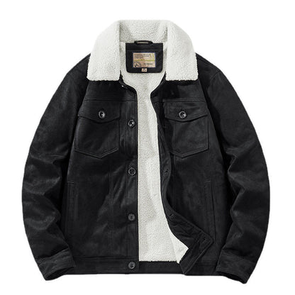 Luke  Regular Fit Sherpa Jacket | Collared Button Front Sherpa Jacket