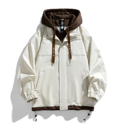 Noah Oversized Layered Hooded Jacket | Drawstring Pockets Jacket