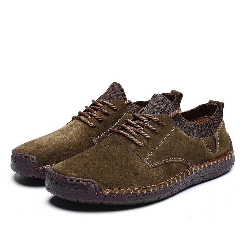 Oliver Comfort Fit Low-Top Moc-Toe Shoes | Lace-Up Solid Moc-Toe Shoes