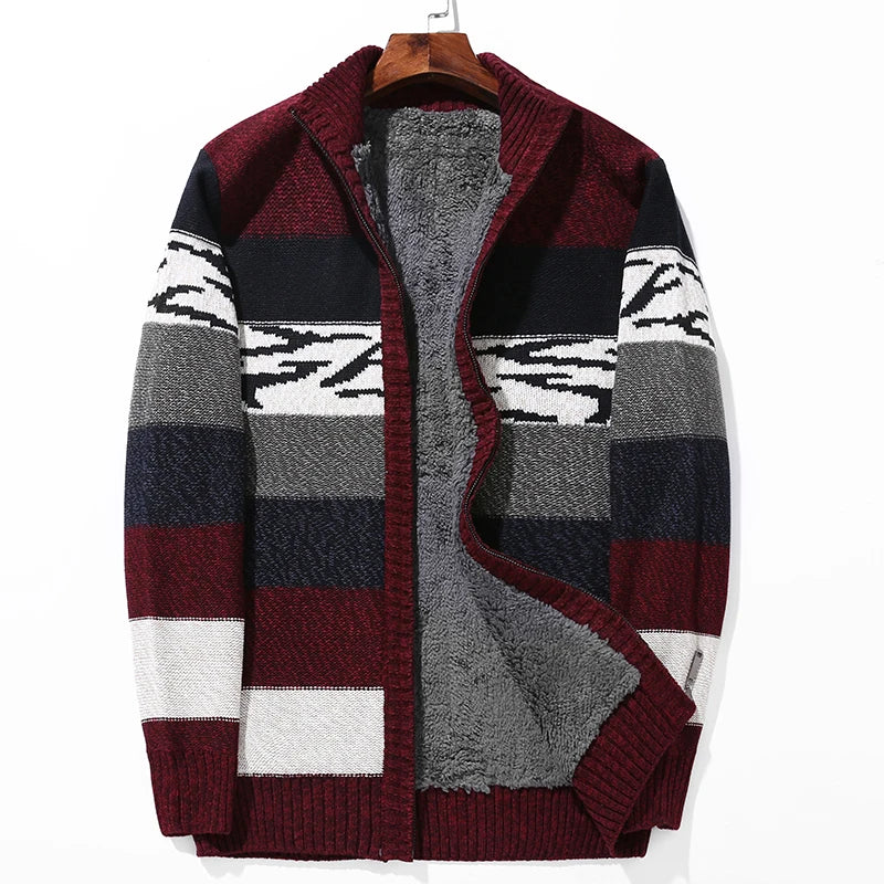 Color-Block Wool Cardigan