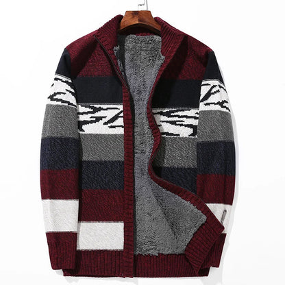 Color-Block Wool Cardigan