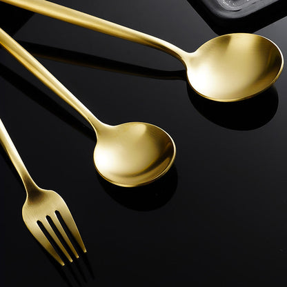 Matte Gold Flatware Set