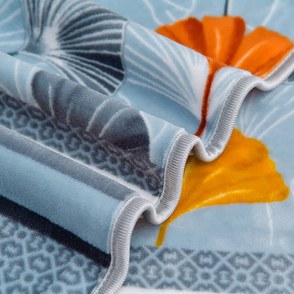 Velvet Floral Bed Sheet Set With Soft Texture and Pillow Shams