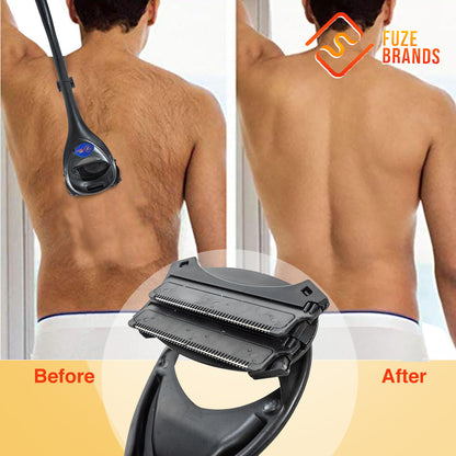 MachoGlide™ Back & Body Shaver | Pain-Free Wet/Dry Grooming with Extra-Long Foldable Handle