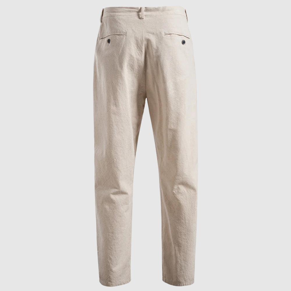 Oscar Relaxed Fit Trousers | Pleated Drawstring Waist Trousers