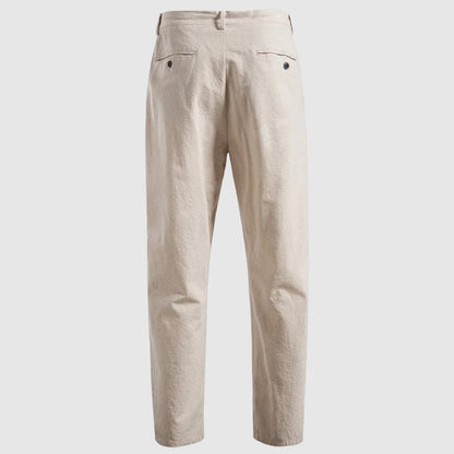 Oscar Relaxed Fit Trousers | Pleated Drawstring Waist Trousers