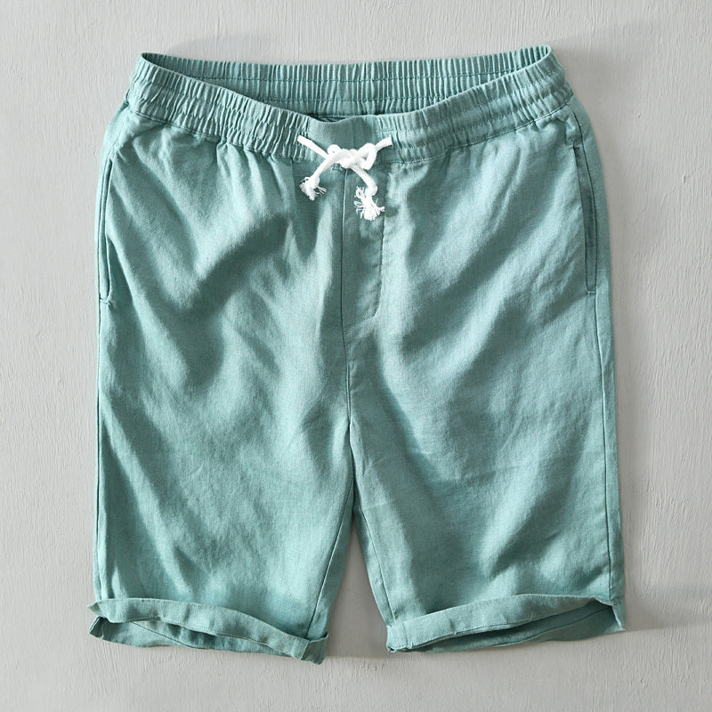 Drawstring Shorts with Relaxed Fit and Rolled Cuffs
