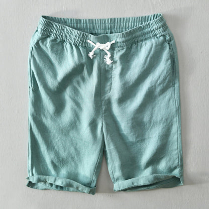 Drawstring Shorts with Relaxed Fit and Rolled Cuffs