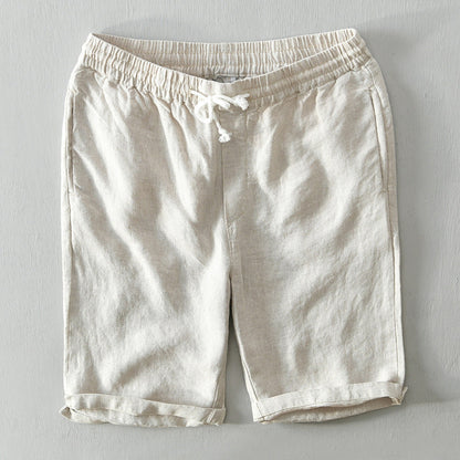 Drawstring Shorts with Relaxed Fit and Rolled Cuffs