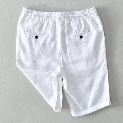 Drawstring Shorts with Relaxed Fit and Rolled Cuffs