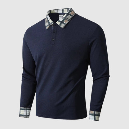 Theodore Slim Fit Polo Shirt | Collared Button Placket Polo Shirt