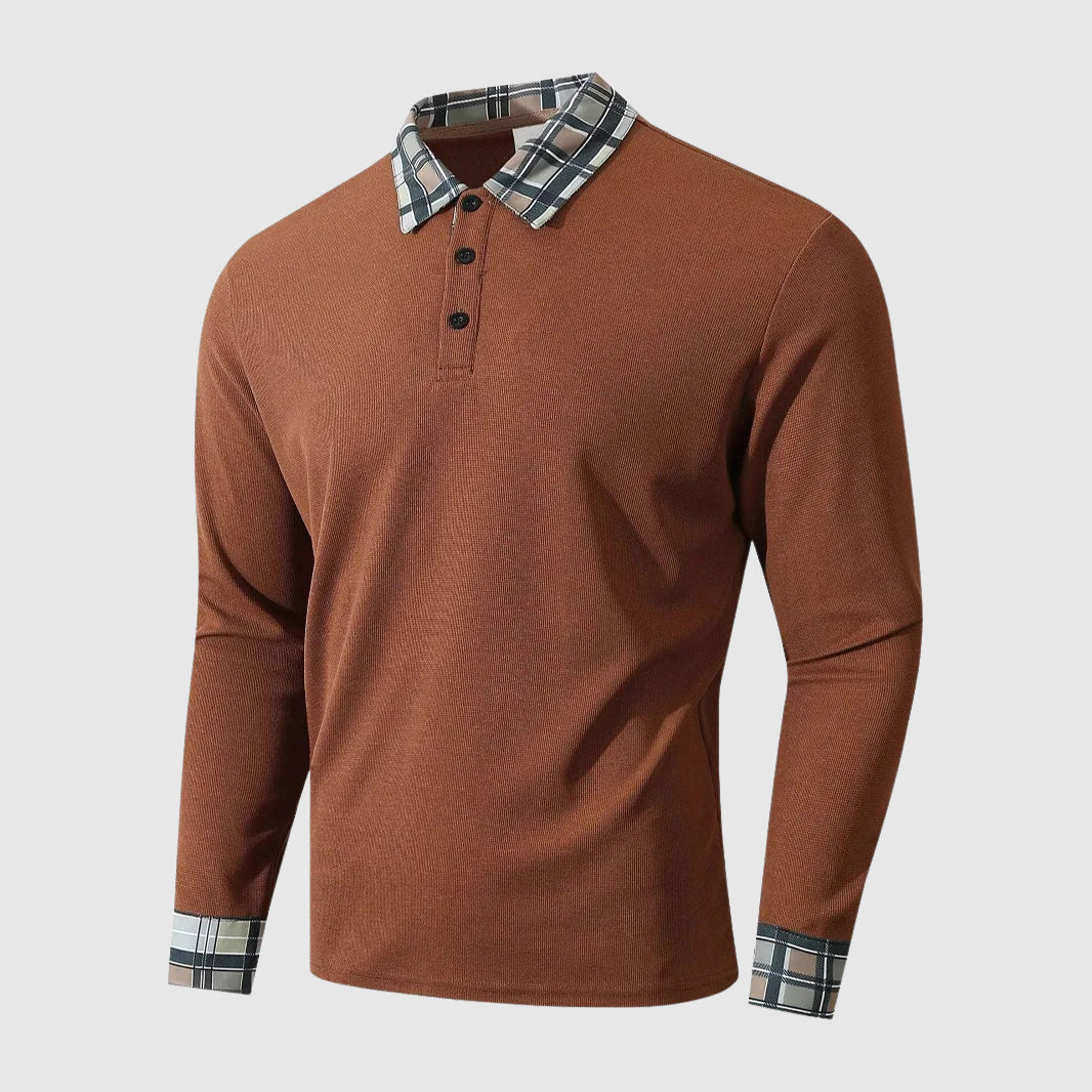 Theodore Slim Fit Polo Shirt | Collared Button Placket Polo Shirt
